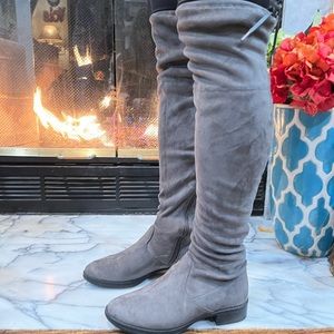 Like New Gray Faux Suede Tall Circus by Sam Edelman Boots Size 6.5